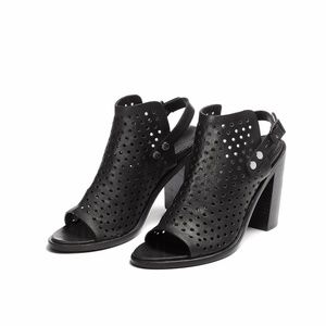 Rag and Bone Black Wyatt Perforated Sandal 7.5